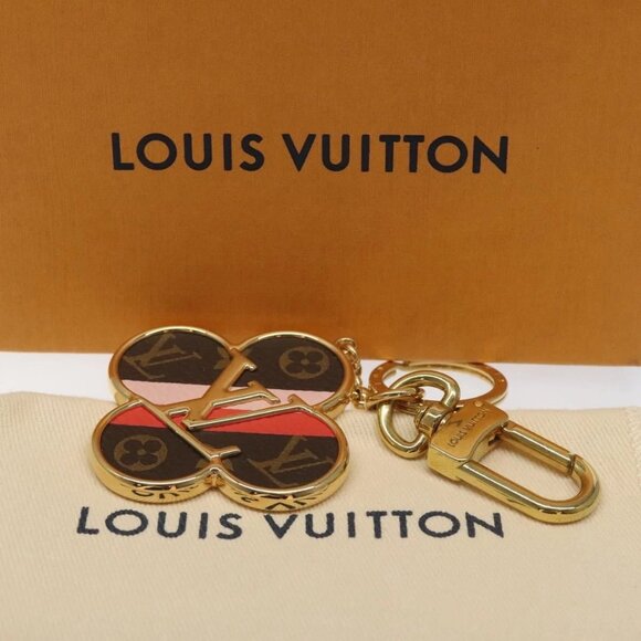Louis Vuitton Accessories - LOUIS VUITTON Porte Cles Into The Flower Charm metal Gold M67356 LV Auth sw123
